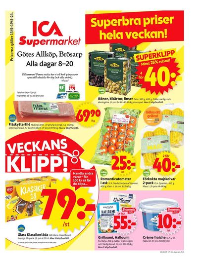 ICA Supermarket-katalog i Degeberga | ICA Supermarket Erbjudanden | 2024-05-13 - 2024-05-19