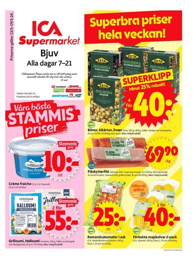 ICA Supermarket-katalog i Kvidinge | ICA Supermarket Erbjudanden | 2024-05-13 - 2024-05-19