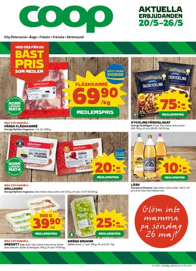 Erbjudanden av Matbutiker i Strömsund | Coop reklamblad de Coop | 2024-05-20 - 2024-05-26