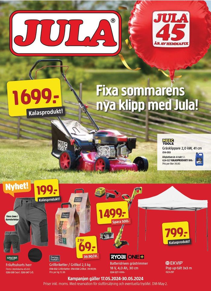 Jula-katalog i Täby | Jula reklamblad | 2024-05-17 - 2024-05-31