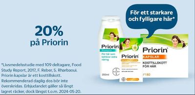 Erbjudanden av Apotek och Hälsa i Nordmaling | 20% på Priorin ! de Apotea | 2024-05-17 - 2024-05-20