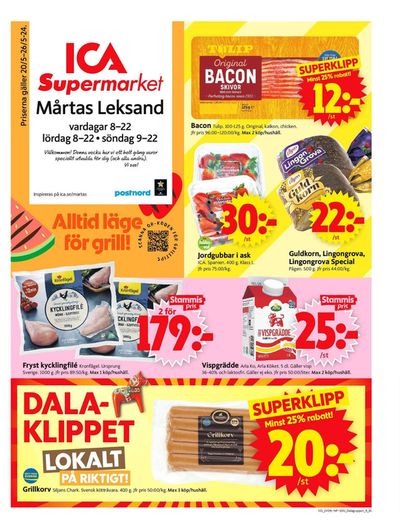 Erbjudanden av Matbutiker i Rättvik | ICA Supermarket Erbjudanden de ICA Supermarket | 2024-05-20 - 2024-05-26