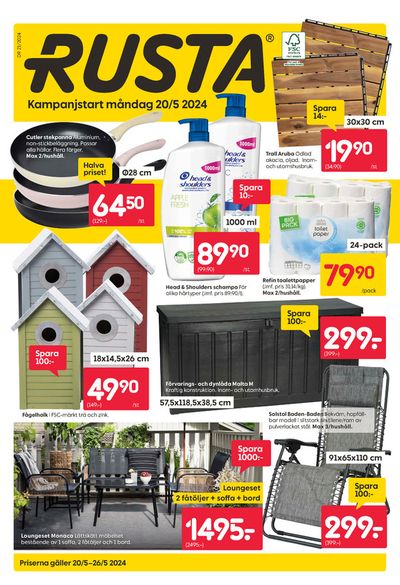 Erbjudanden av Möbler och Inredning i Ljungskile | Rusta reklambad de Rusta | 2024-05-20 - 2024-06-03