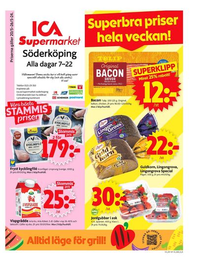 Erbjudanden av Matbutiker i Söderköping | ICA Supermarket Erbjudanden de ICA Supermarket | 2024-05-20 - 2024-05-26
