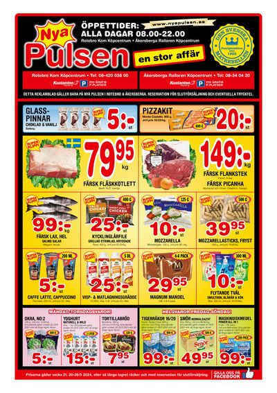 Erbjudanden av Matbutiker i Huddinge | Nya Pulsen reklambad de Nya Pulsen | 2024-05-21 - 2024-06-04