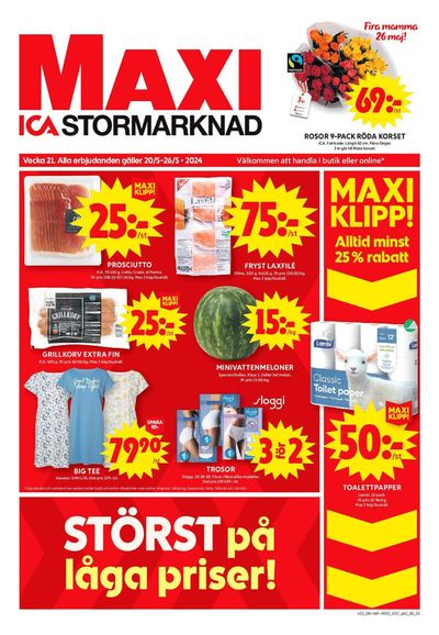 Erbjudanden av Matbutiker i Huddinge | ICA Maxi Erbjudanden de ICA Maxi | 2024-05-20 - 2024-05-26