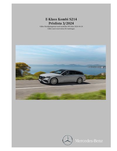 Mercedes-Benz-katalog | Mercedes-Benz Estate S214 | 2024-06-28 - 2025-06-28
