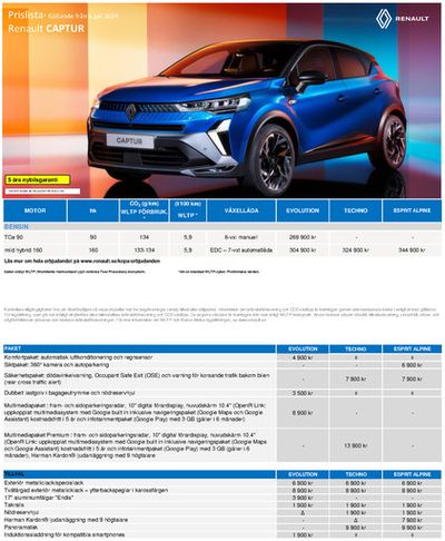 Erbjudanden av Bilar och Motor i Göteborg | Renault Nya Captur de Renault | 2024-07-10 - 2025-07-10