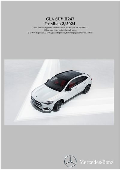 Erbjudanden av Bilar och Motor i Örnsköldsvik | Mercedes-Benz Offroader H247-fl de Mercedes-Benz | 2024-07-12 - 2025-07-12