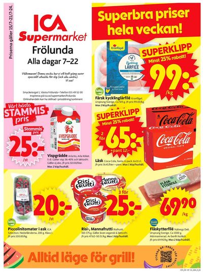 ICA Supermarket-katalog i Göteborg | Top-deals för alla kunder | 2024-07-16 - 2024-07-30
