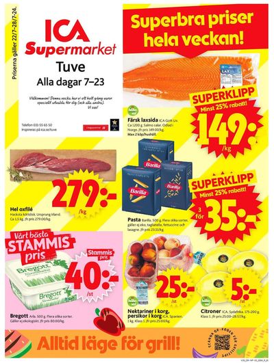 ICA Supermarket-katalog i Göteborg | Våra bästa deals för dig | 2024-07-22 - 2024-07-28