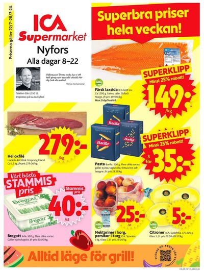 ICA Supermarket-katalog i Eskilstuna | Stort urval av erbjudanden | 2024-07-22 - 2024-07-28