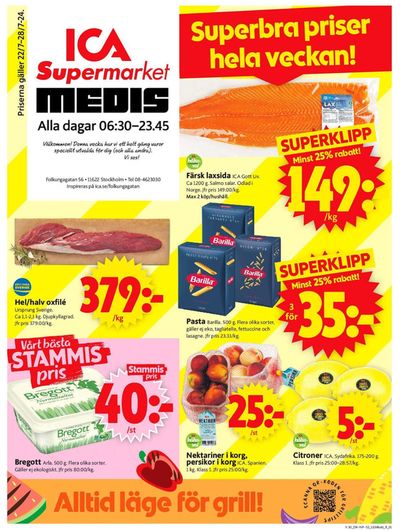 ICA Supermarket-katalog i Stockholm | Våra bästa erbjudanden för dig | 2024-07-22 - 2024-07-28