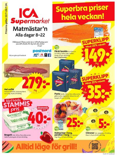 ICA Supermarket-katalog i Östersund | Fantastiskt erbjudande för fyndjägare | 2024-07-22 - 2024-07-28