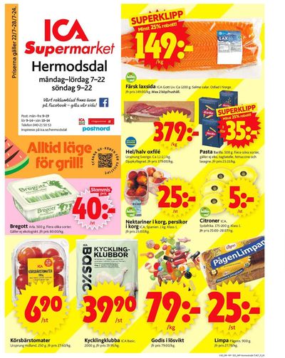 ICA Supermarket-katalog i Malmö | Specialerbjudanden för dig | 2024-07-22 - 2024-07-28