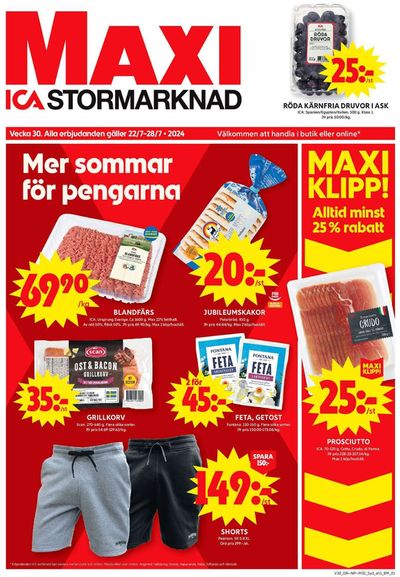 Erbjudanden av Matbutiker i Ängelholm | Våra bästa deals för dig de ICA Maxi | 2024-07-22 - 2024-07-28