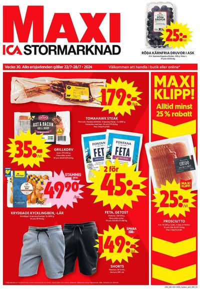 ICA Maxi-katalog i Vetlanda | Rabatter och kampanjer | 2024-07-22 - 2024-07-28