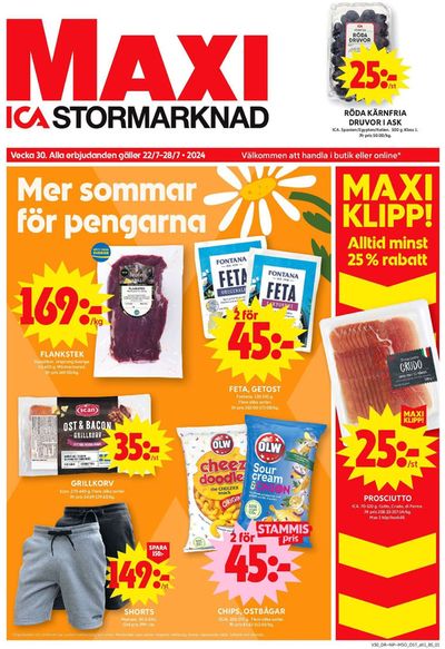 Erbjudanden av Matbutiker i Bromma | Exklusiva deals och fynd de ICA Maxi | 2024-07-22 - 2024-07-28