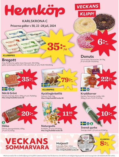 Hemköp-katalog i Karlskrona | Top-deals och rabatter | 2024-07-22 - 2024-07-28