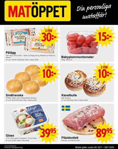 Erbjudanden av Matbutiker i Västerås | Matöppet Veckans DR-blad de Matöppet | 2024-07-22 - 2024-07-28