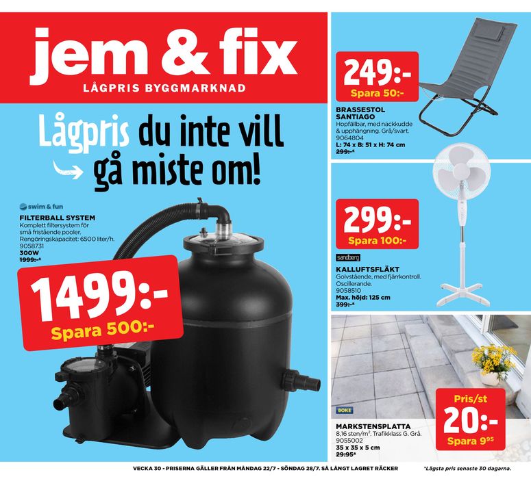 Jem&Fix-katalog i Norrköping | Jem&Fix reklamblad | 2024-07-21 - 2024-07-28