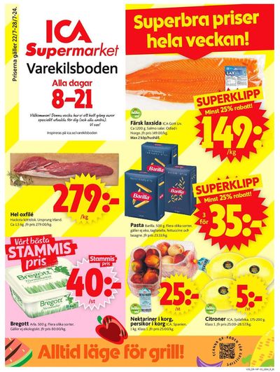 ICA Supermarket-katalog i Stenungsund | Stort urval av erbjudanden | 2024-07-22 - 2024-07-28