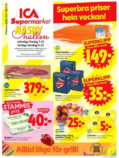 ICA Supermarket-katalog i Örebro | Fantastiskt erbjudande för alla kunder | 2024-07-22 - 2024-07-28