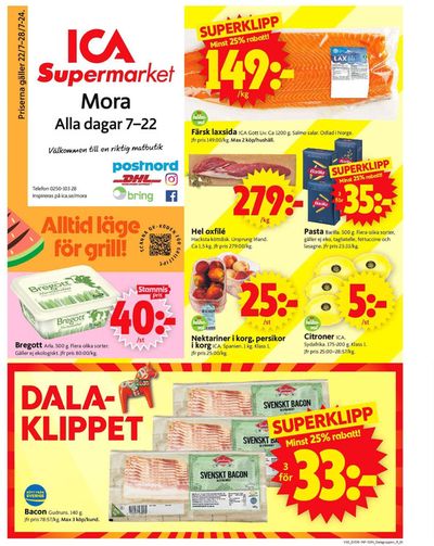 ICA Supermarket-katalog i Mora (Dalarna) | Nya erbjudanden att upptäcka | 2024-07-22 - 2024-07-28