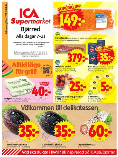 ICA Supermarket-katalog i Malmö | Exklusiva deals för våra kunder | 2024-07-22 - 2024-07-28