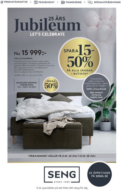 Erbjudanden av Möbler och Inredning i Eskilstuna | Seng ! de Seng | 2024-07-23 - 2024-08-11