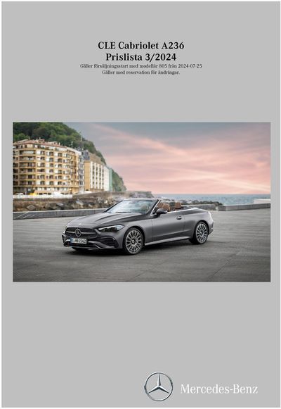 Erbjudanden av Bilar och Motor i Järfälla | Mercedes-Benz Cabriolet A236 de Mercedes-Benz | 2024-07-26 - 2025-07-26