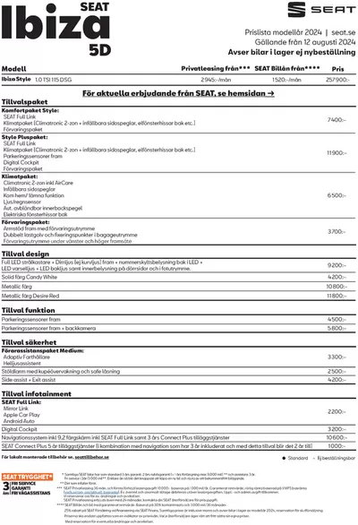 Erbjudanden av Bilar och Motor i Sundbyberg | Rabatter och kampanjer de Seat | 2024-08-13 - 2025-08-13