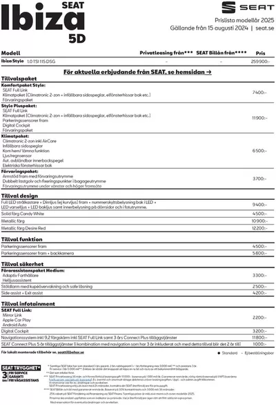 Erbjudanden av Bilar och Motor i Sundbyberg | Top-deals och rabatter de Seat | 2024-08-15 - 2025-08-15