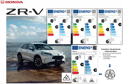 Erbjudanden av Bilar och Motor i Linköping | Honda ZR-V däckmärkning augusti 2024 de Honda | 2024-08-28 - 2025-08-28