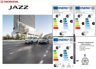 Erbjudanden av Bilar och Motor i Linköping | Honda Jazz däckmärkning augusti 2024 de Honda | 2024-08-28 - 2025-08-28