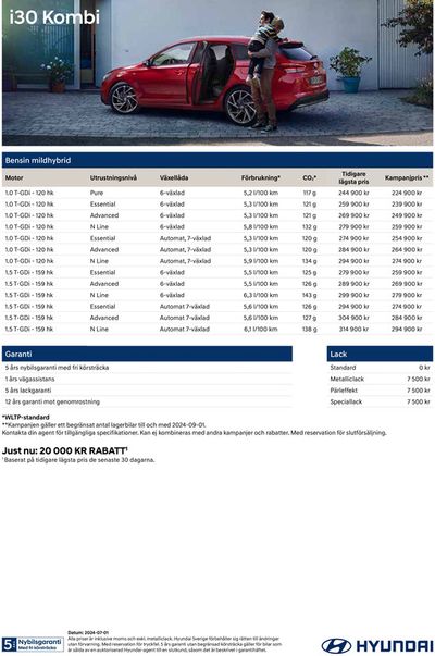 Hyundai-katalog i Norrtälje | Hyundai Prislista i30 Kombi | 2024-09-03 - 2025-09-03