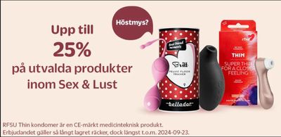 Erbjudanden av Kläder, Skor och Accessoarer i Tanumshede | Upp till 25% pa utvalda produkter inom sex & lust ! de Apotea | 2024-09-11 - 2024-09-23