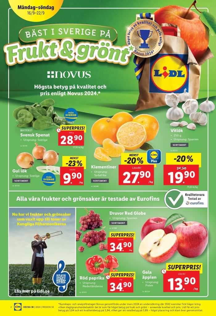 Lidl-katalog i Västerås | Nationell ERBJUDANDEN VECKA 38 | 2024-09-16 - 2024-09-22