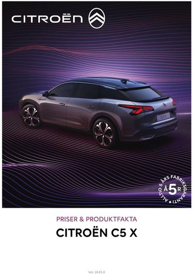 Citroën-katalog i Hoting | Citroën C5 X PLUG-IN HYBRID | 2024-09-14 - 2025-09-14