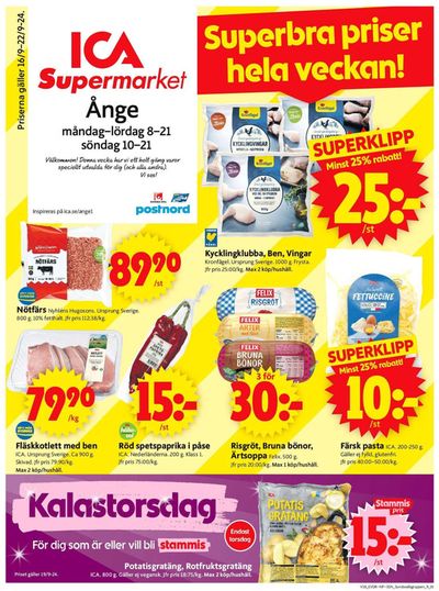 ICA Supermarket-katalog i Erikslund (Västernorrland) | Upptäck attraktiva erbjudanden | 2024-09-16 - 2024-09-22