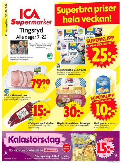 ICA Supermarket-katalog i Tingsryd | Exklusiva fynd | 2024-09-16 - 2024-09-22