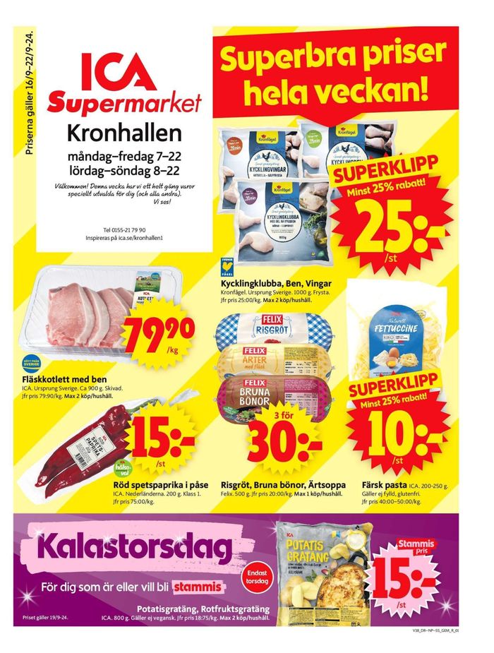 ICA Supermarket-katalog i Nyköping | Attraktiva specialerbjudanden för alla | 2024-09-16 - 2024-09-22