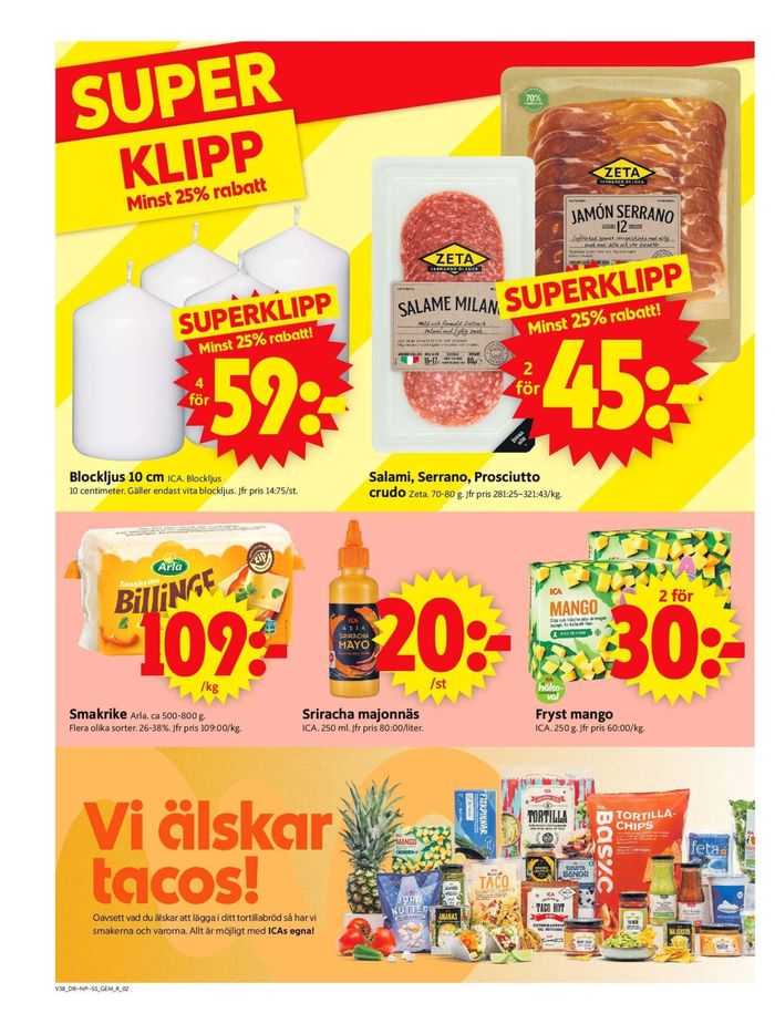 ICA Supermarket-katalog i Nyköping | Attraktiva specialerbjudanden för alla | 2024-09-16 - 2024-09-22