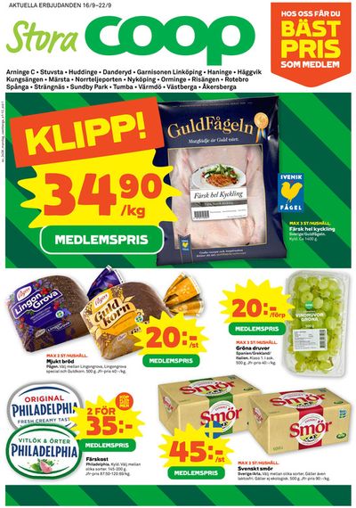 Erbjudanden av Matbutiker i Tumba | Top-deals och rabatter de Stora Coop | 2024-09-16 - 2024-09-22