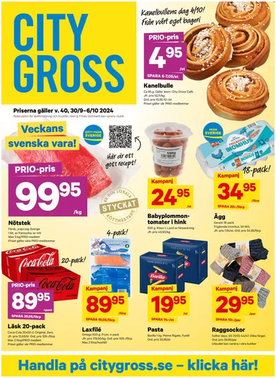 City Gross-katalog i Gävle | Aktuella deals och erbjudanden | 2024-09-30 - 2024-10-06