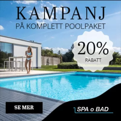 Erbjudanden av Bygg och Trädgård i Värmdö | Upp till 20% rabatt! de Spa o Bad | 2024-10-18 - 2024-12-12