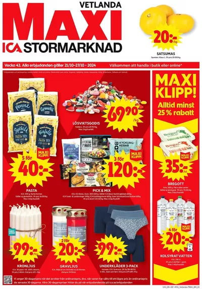 ICA Maxi-katalog i Vetlanda | Top-deals för alla kunder | 2024-10-20 - 2024-11-03