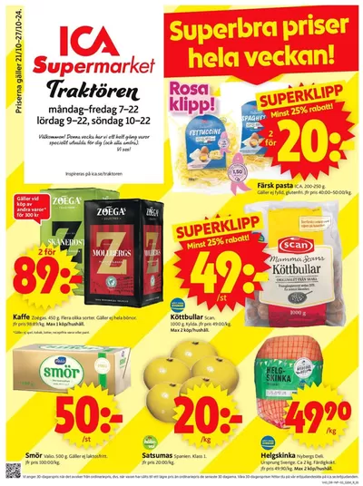 ICA Supermarket-katalog i Östersund | Fantastiskt erbjudande för alla kunder | 2024-10-21 - 2024-10-27