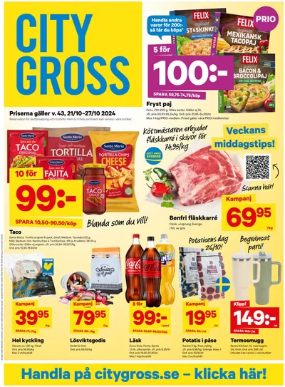 City Gross-katalog | Rabatter och kampanjer | 2024-10-21 - 2024-10-27