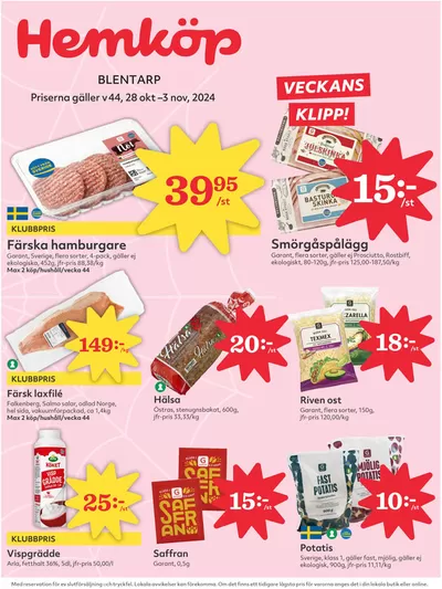 Hemköp-katalog i Svedala | Upptäck attraktiva erbjudanden | 2024-10-28 - 2024-11-03